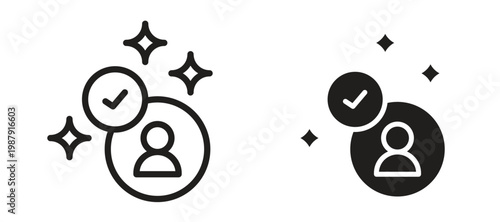 Customer experience icon symbol, black style vector icons pack