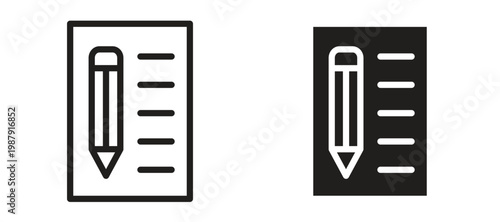 Declarations icon symbol, black style vector icons pack