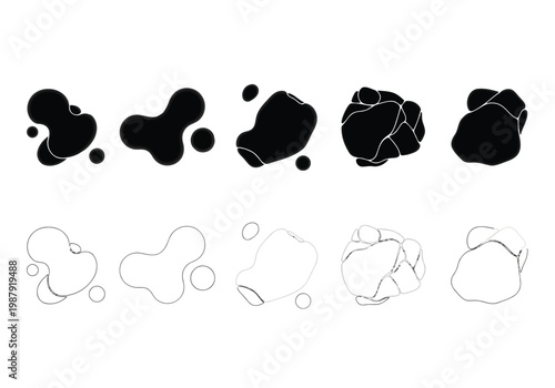 Stages of galaxy cluster formation and their corresponding boundary outlines