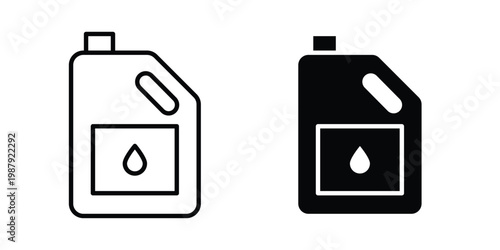 Oil can icon editable designs collection. black and white icons