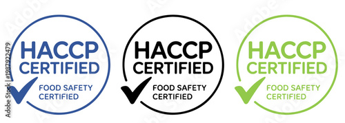 HACCP Certified,  Food Safety Certified badge set,HACCP Certified badge set