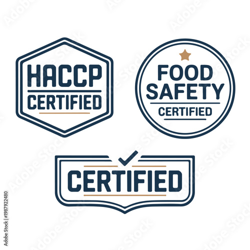 HACCP Certified,  Food Safety Certified badge set,HACCP Certified badge set