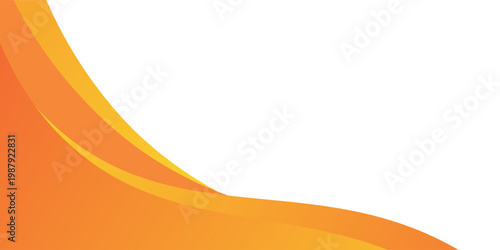 This vector illustration features a vibrant orange and yellow gradient design composed of layered, illustration