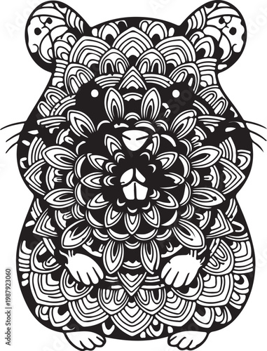 Intricate Cat Line Art.01