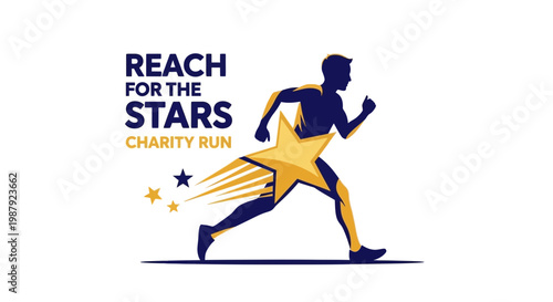 Charity Run to the Stars: A Dynamic Visual Depiction of Aspirational Fitness and Giving Spirit