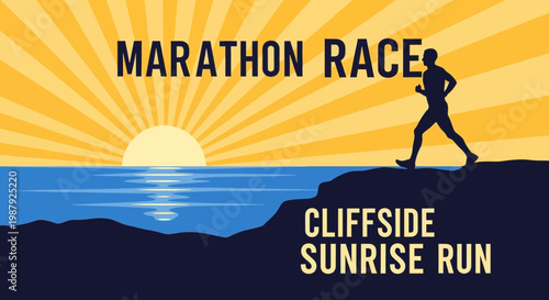 Cliffside Sunrise Marathon Run Scenic Ocean View