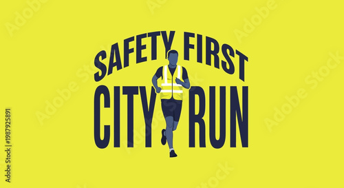City Runner Prioritizing Safety in Public Spaces with Clear and Visible Protection Gear