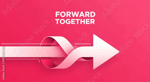 Conceptual Illustration Depicting Progression, Advancement, and Shared Aspirations Collectively