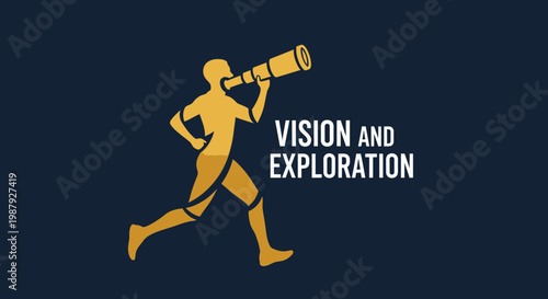 Conceptual Illustration Depicting Pursuit, Vision, and Exploration for New Ventures