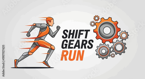 Conceptual Illustration Depicting Speed, Movement, and Technological Advancement in Motion