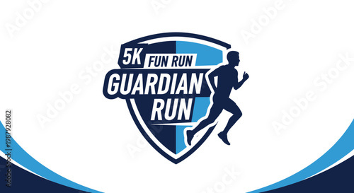 Creative Design Promoting 5K Fun Run and Guardian Run Event Active Participation