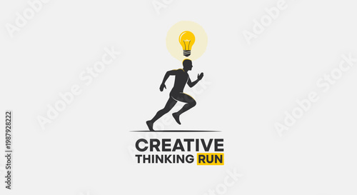 Creative Mind Unleashed: A Dynamic Symbol of Idea Generation and Conceptual Sprint Ahead