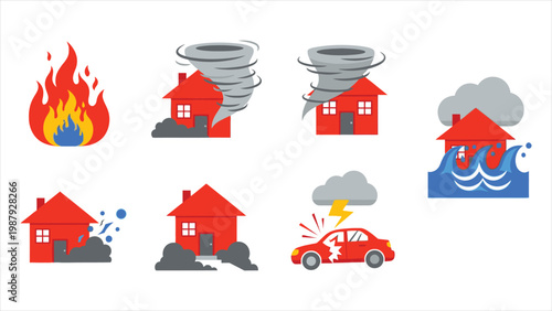 A Comprehensive Iconography of Natural Disasters, Structural Emergency, and Road Safety Risks