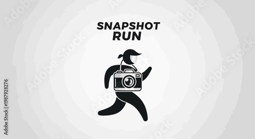 Creative Photography Concept Character Running With Camera