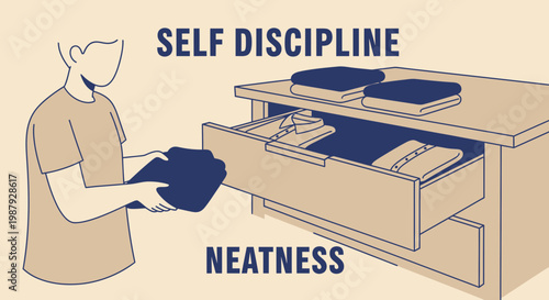 Cultivating Order With Self Discipline And Neatly Organized Dressers
