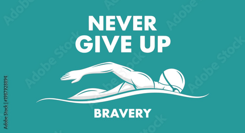 Courageous Swimmer Demonstrates Persistence And Determination To Succeed In The Sport
