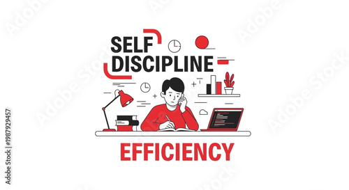 Depicting Self Discipline and Efficiency Through Work and Focused Endeavors