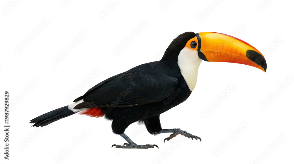 Obraz premium toucan walking profile