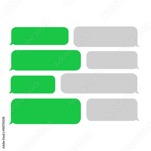 Chat Message Bubble UI Modern Clean Messaging App Interface Design