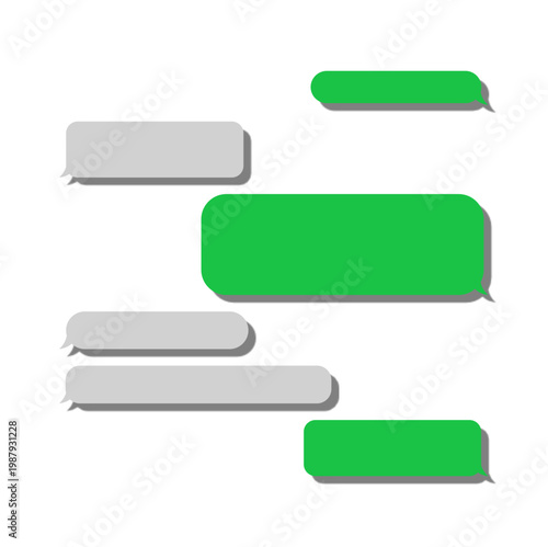 Chat Message Bubble UI Modern Clean Messaging App Interface Design
