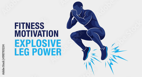 Dynamic Athlete Demonstrates Explosive Leg Power And Fitness Motivation For Training