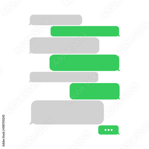 Chat Message Bubble UI Modern Clean Messaging App Interface Design
