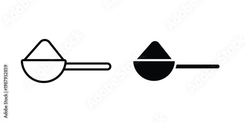 Scoop icon editable designs collection. black and white icons