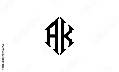 AK initial letters logo or AK monogram