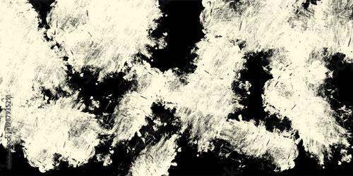 Bild auf Leinwand Abstract black and beige distressed grunge paint texture background