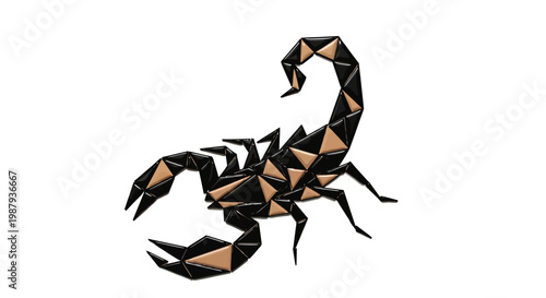 Geometric Scorpion Origami Paper Art.