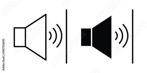 Soundproof icon editable designs collection. black and white icons