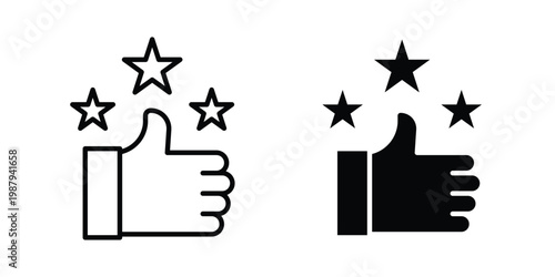 User experience icon editable designs collection. black and white icons