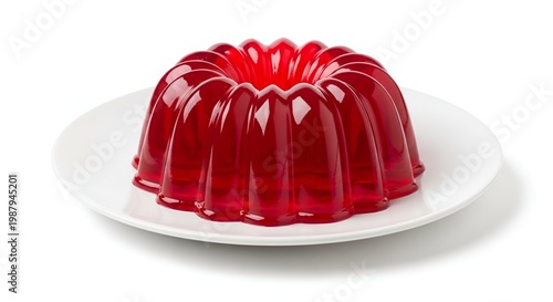 red jelly dessert on white plate