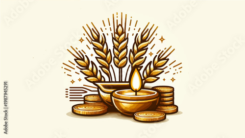 Golden Harvest and Prosperity Symbols