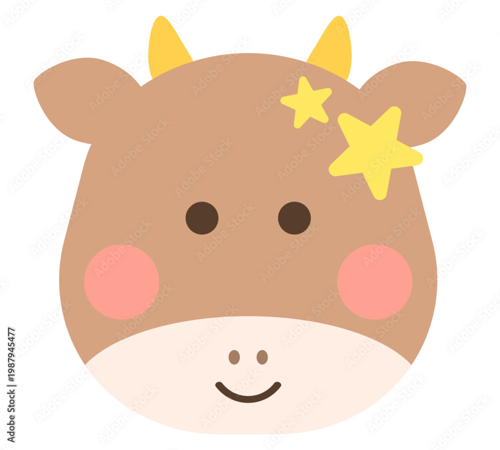 Fototapeta premium かわいいおうし座