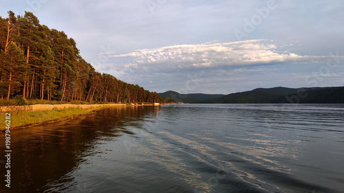 Woodland and Shore of the Angara River