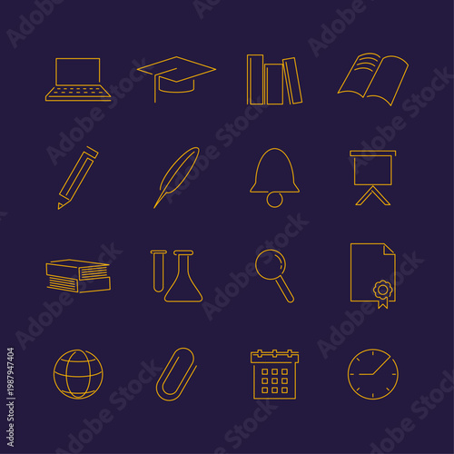 Education artful trendy stylish design attractive vector Illustration colorful background