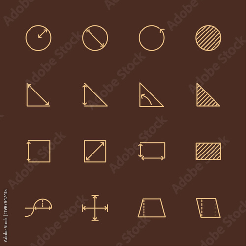 Mathematical Measurement artful trendy stylish design attractive vector Illustration colorful background