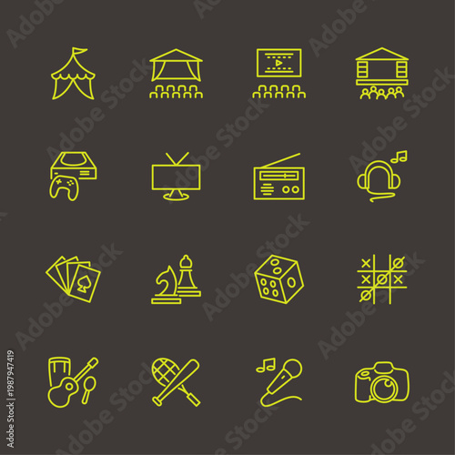 Entertainment artful trendy stylish design attractive vector Illustration colorful background