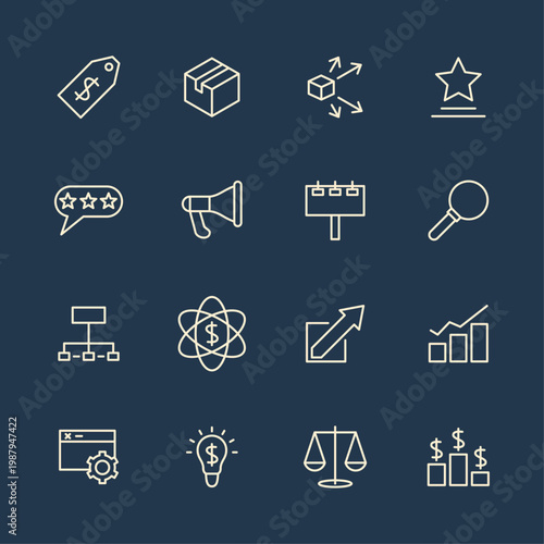 Marketing Activity artful trendy stylish design attractive vector Illustration colorful background