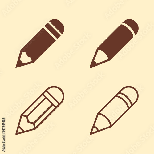 Pencil artful trendy stylish design attractive vector Illustration colorful background
