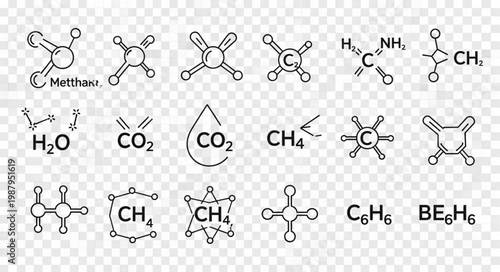 Various chemical molecular structures and formulas displayed.