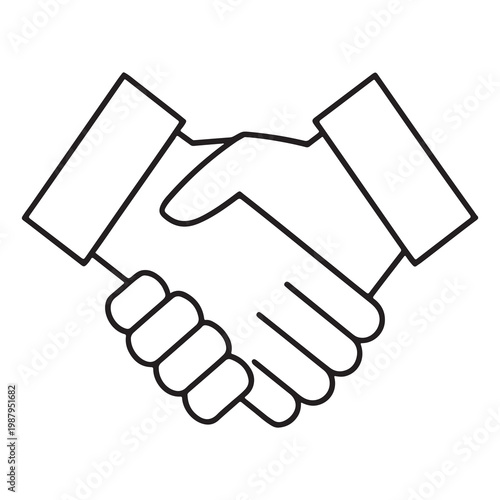 Handshake icon symbol for agreement partnership and cooperation  business deal handshake