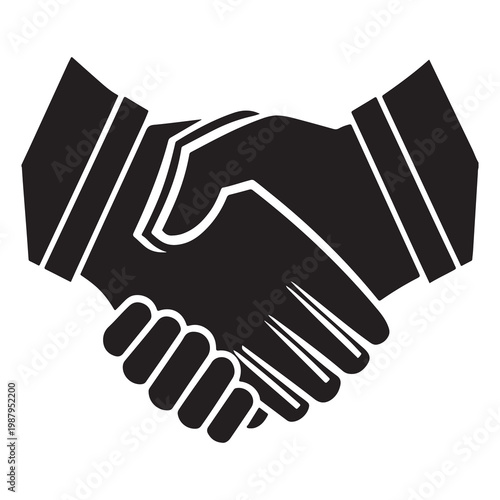Handshake icon symbolizing partnership and agreement between two people in business or friendship  shaking hands