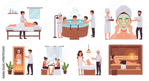 Spa and Wellness Treatments: Massage, Hot Tub, Facial, Sauna, Manicure, Body Care