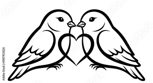 black and white owl illustration, simple bird design