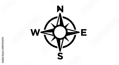 compass logo, navigation symbol, directional icon