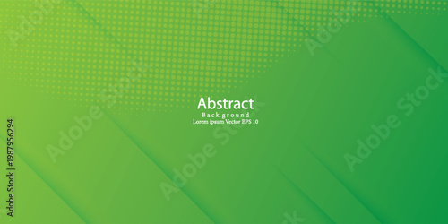 abstract green banner background with diagonal stripes and dot halftone. Modern creative trendy in vector EPS 10