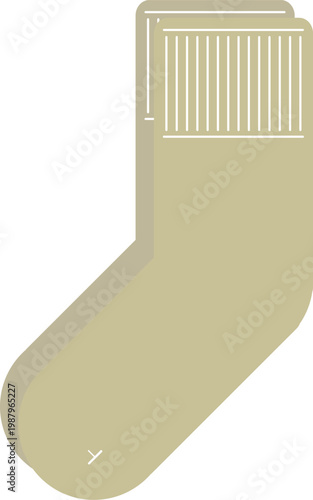 靴下についているプラスチックのタグのイラスト