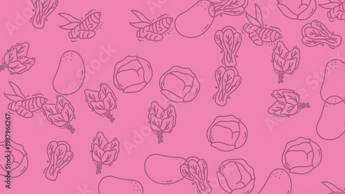 Colorful Doodle Pattern Background for Video.